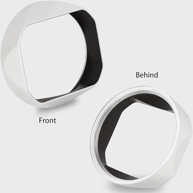 Haoge Metal Square Lens Hoods for Leica Q3-43 Q3 Camera Accessories Silver LH-LQ343W