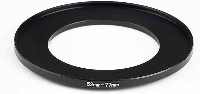 52mm to 77mm Step-Up Ring Filter Adapter,for All Brands UV ND CPL, Metal Ring Step-Up Rings Adapter Filter (52mm-77mm)