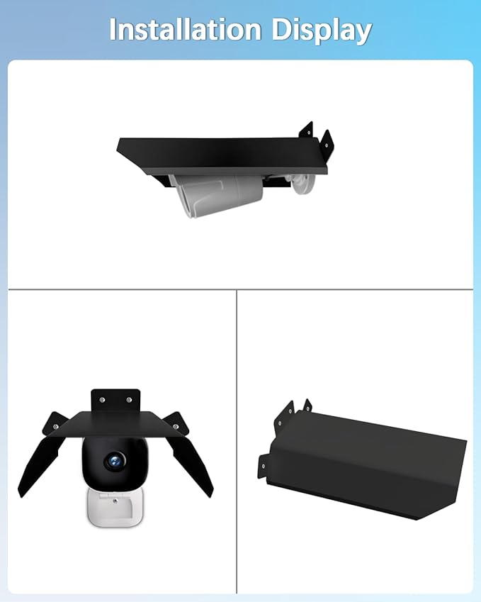Universal Security Camera Sun Rain Cover Shield, Waterproof Protective Roof for Surveillance Camera, Outdoor Camera Shade Covers for Dome, Bullet Cameras(3 Pack)