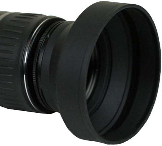 58mm Soft Rubber Lens Hood for Canon Rebel T5, T6, T7i, T8i, EOS 80D, 90D, 77D, SL3 Cameras with EF-S 18-55mm STM Lens