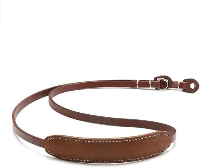 CANPIS CP005 Leather Camera Neck Shoulder Strap with Pad, Mirrorless Camera Strap Compatible with Sony Leica Nikon Fujifilm Olympus Panasonic (Color: Brown, Length 108cm)