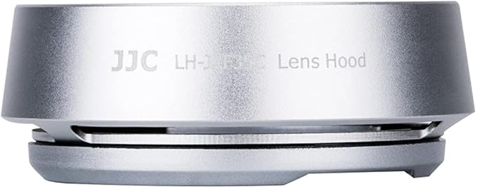 JJC Silver Metal Bayonet Lens Hood for FUJINON XF 35mm F2 R WR/FUJINON XF 23mm F2 R WR, Fuji 35mm F2 Lens Hood, Fuji 23mm F2 Lens Hood, 35mm F2 Hood, 23mm F2 Hood, Replaces Fujifilm LH-XF35-2 Hood