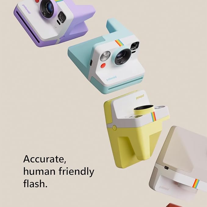Polaroid Now 3rd Generation i-Type Instant Film Camera with 16 Color Film Photos, Black, with Signature Series Gift Bundle