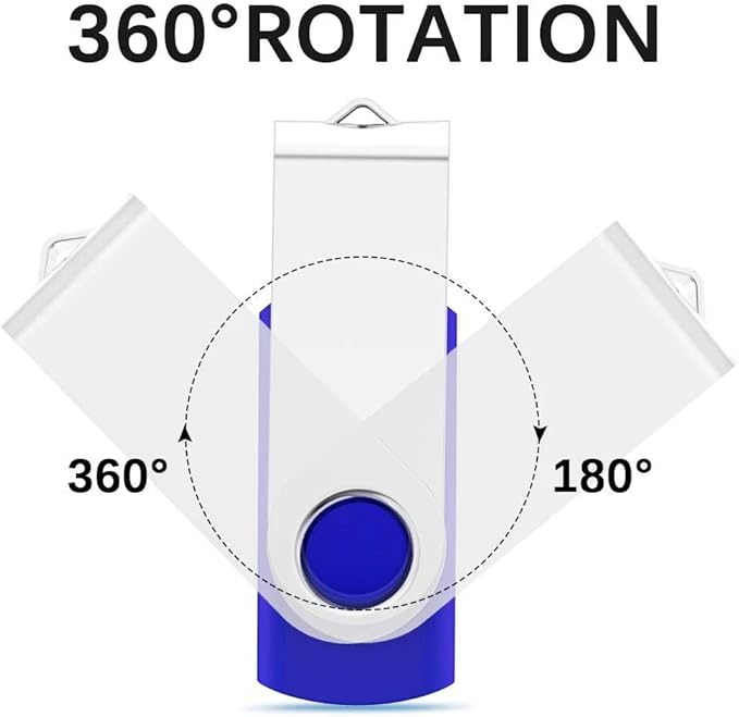 Generic10 X 8 GB USB Flash Drive USB 2.0 Thumb Drive Memory Pen Stick Jump Drive Keychain Design (10Pack Blue, 8GB)