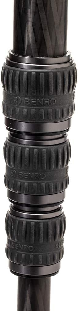Benro Carbon Fiber Monopod – 6-Section Lightweight Travel Monopod with Twist Locks, Folding Base, 360° Swivel, and High Load Capacity for DSLR, Mirrorless & Video Cameras (MSD36C)