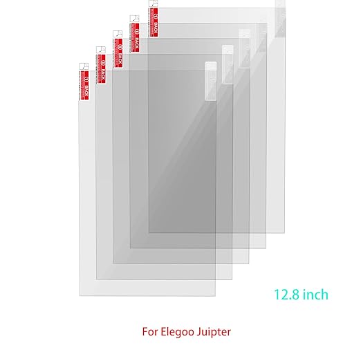 KOYOFEI 5PCS Screen Protector for LCD Resin 3D Printers, Screen Protective Film for ELEGOO Jupiter, Jupiter SE 12.8 inch 6K Resin Mono Screen 3D Printers