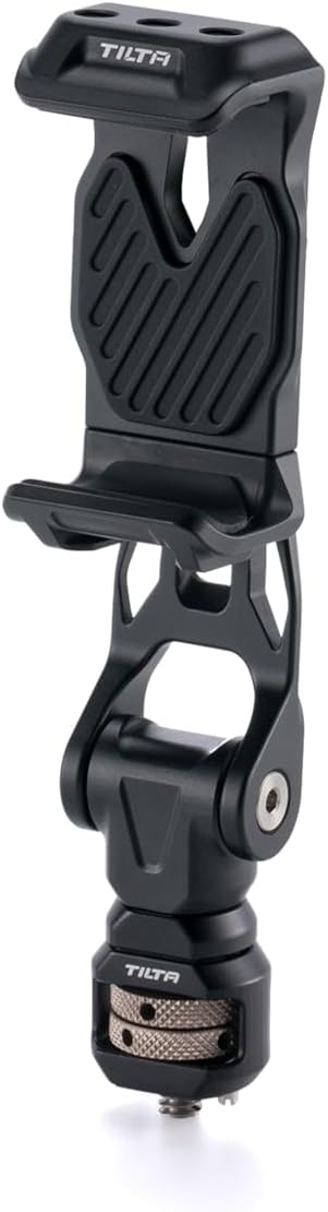 Tilta Rotatable Phone Mount for Tripod & Camera | Universal 1/4"-20 Screw Mount | Adjustable Rotation | Compatible with iPhone, Camera Cages & Accessories – Black
