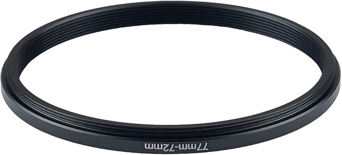 77mm to 72mm Step-Down Rings Filter Adapter for All Brands UV ND CPL Metal Step-Down Rings Adapter Filter