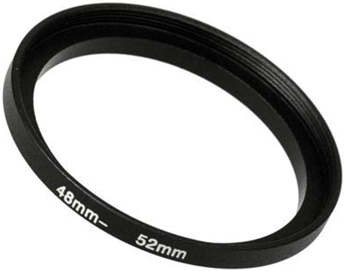 Fotodiox Metal Step Up Ring, Anodized Black Metal 48mm-52mm, 48-52 mm