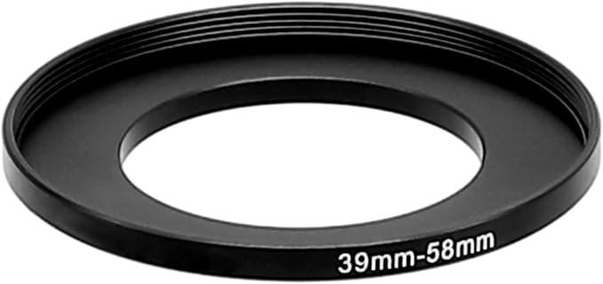 39-40.5/42/43/46/49/52/55/58/62/67/72/77/82mm Step Up & Step Down Rings Adapter for Camera Lens and Filters 39-58 Filter Adapter Ring 39mm Lens to 58mm Filters (39-58mm)
