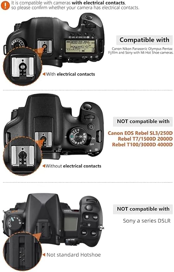PHOTOOLEX Camera Flash for Canon Nikon Sony Panasonic Olympus Fujifilm Pentax Sigma Minolta Leica and Other SLR Digital and Digital Cameras with Single Contact Hot Shoe