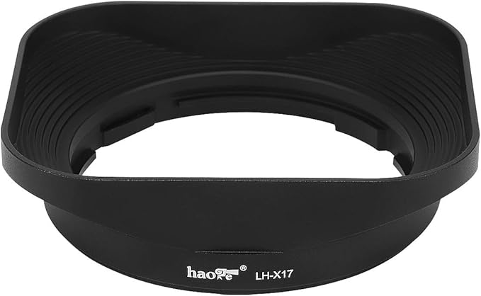Haoge LH-X17 Bayonet Square Metal Lens Hood for Fujifilm Fuji Fujinon XF 16mm F2.8 R WR XF16mmF2.8 Lens on X-Pro2 X-Pro1 X-T2 X-T1 X-T20 X-T10 X-E2S X-A5 X-A20 X-E3 X-H1