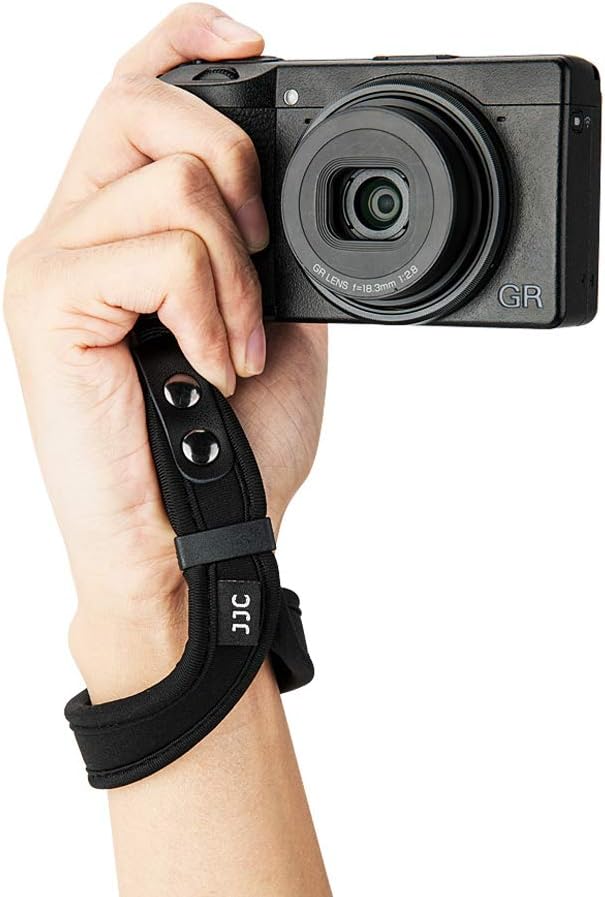 JJC Camera Wrist Strap, Soft Neoprene Hand Strap for Sony ZV-1 RX100 VI V IV III II VA Ricoh GR IV GR IIIx GR III HDF Canon EOS R100 G7X Mark III II G9X Mark II & More Compact Mirrorless Camera