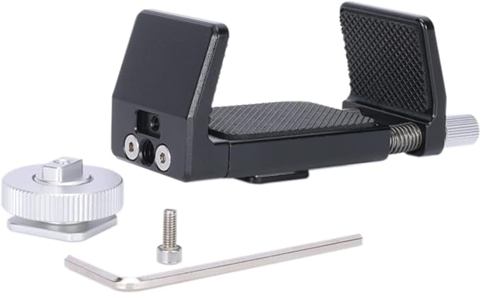 NICEYRIG Aluminum Power Bank Clamp for DJI RS 2 / RS 3 / RS 3 Pro, 50mm - 88mm Wide Range Universal Portable Charger Holder with Detachable Cold Shoe Mount for DSLR Camera, Gimbal System - 540