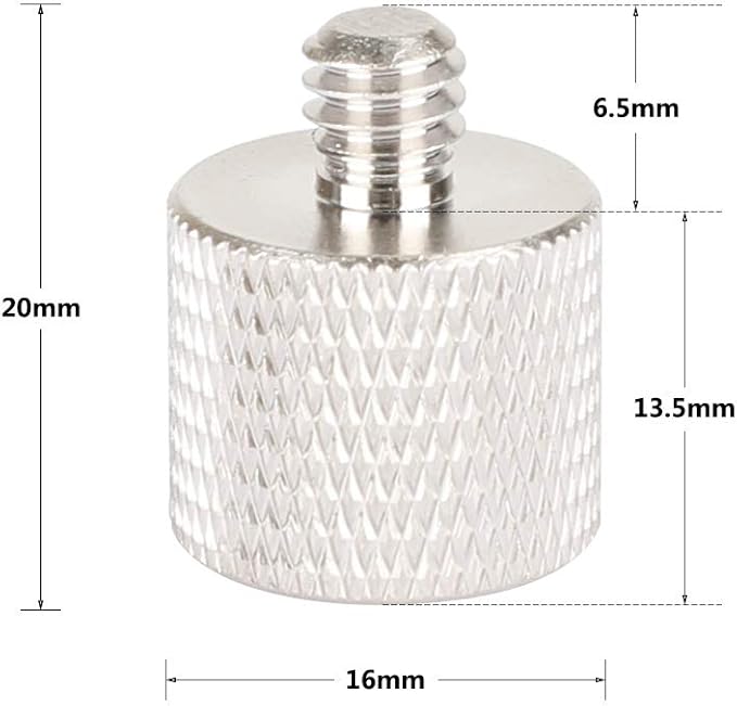 CAMVATE Screw Adapter 1/4" Male to 3/8" Female for Tripod and Camera and Qr Plate - 0969
