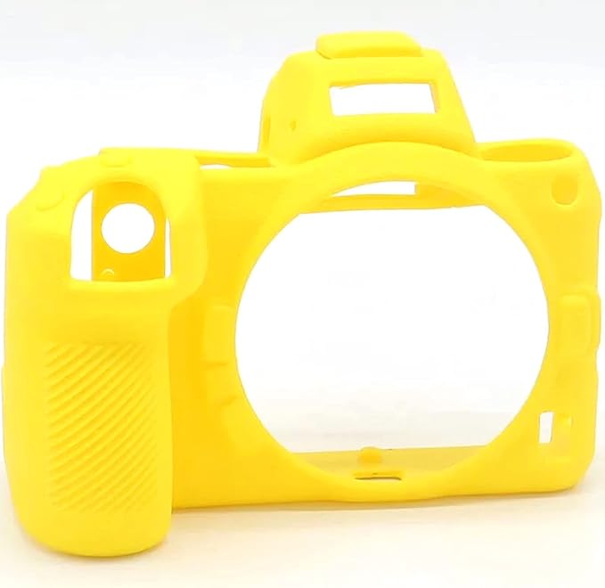 Professional Secure Silicone Camera Case Cover Housing Body Skin for Nikon Z6 Z7 Full Frame Mirrorless Camera (Yellow)