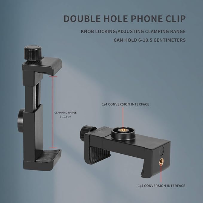 Magic Arm with Clamp, Long Articulating Arm Camera Mount, Adjustable Phone Mount Holder 360° Rotation, Mic Arm for Microphone, LED Lights, for Phone, Tripod, Desk, Table
