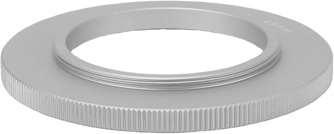 Filter Step Down Ring, 49mm Filter to 39mm Camera Stepping Down Lens Filters Adapter Silver Aluminum Alloy Ring Accessory