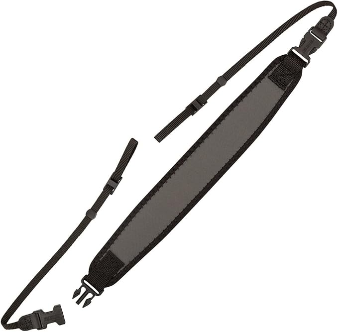 OP/TECH USA Classic Strap (Steel) – Neck & Shoulder Strap for Camera and Binocular Use with Adjustable Design for Comfort and All-Day Carry - Made in USA