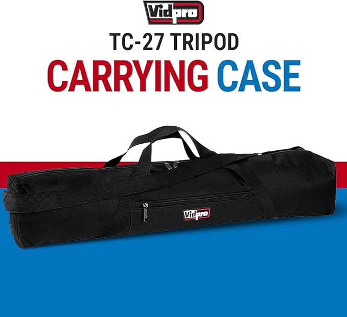 VidPro TC-27 Padded Tripod Bag carries 27-Inch Long Tripods