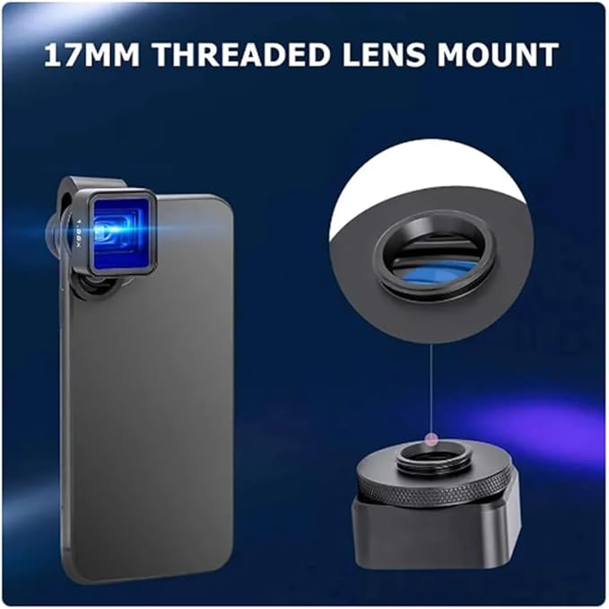 1 PCS Black 1.33X Anamorphic Lens Mobile Phone Video Widescreen Movie Lens by Filmic Pro App, 500439767