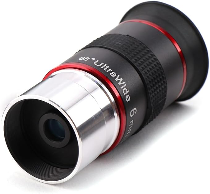 Starboosa 6mm 68° Ultra Wide-Angle Telescope Eyepiece with Polarizing Filter — Upgraded HD Fully Multi-Coated Optics — Long Eye Relief & All-Metal Build — 1.25" Eyepiece Set for Planetary Observation