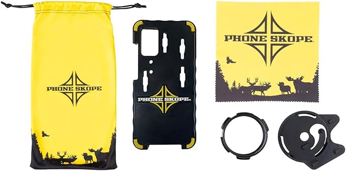 Phone Skope Complete Digiscoping Kit: Ideal Scope Camera for Hunting/Birding/Stargazing - Phone Scope Adapter Kit Includes Phone Scope Mount Case, Eyepiece Adapter, Lens Cloth - Fits Most Smartphones
