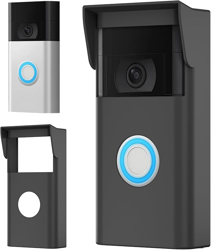Silicone Skin Case Cover Compatible with Ring Video Doorbell 2nd Gen-Protect Your Ring 2nd Gen Doorbell from Direct Infringement of Sun Glare,Weather & UV