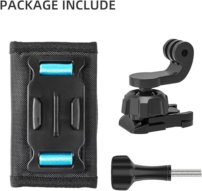 SUREWO Bag Backpack Shoulder Strap Mount with Universal Ball J Hook Compatible with GoPro Hero 13/12/11/10/9/8/7/(2018)/6/5 Black,DJI Osmo Action 5 pro/4/3 and Most Action Cameras