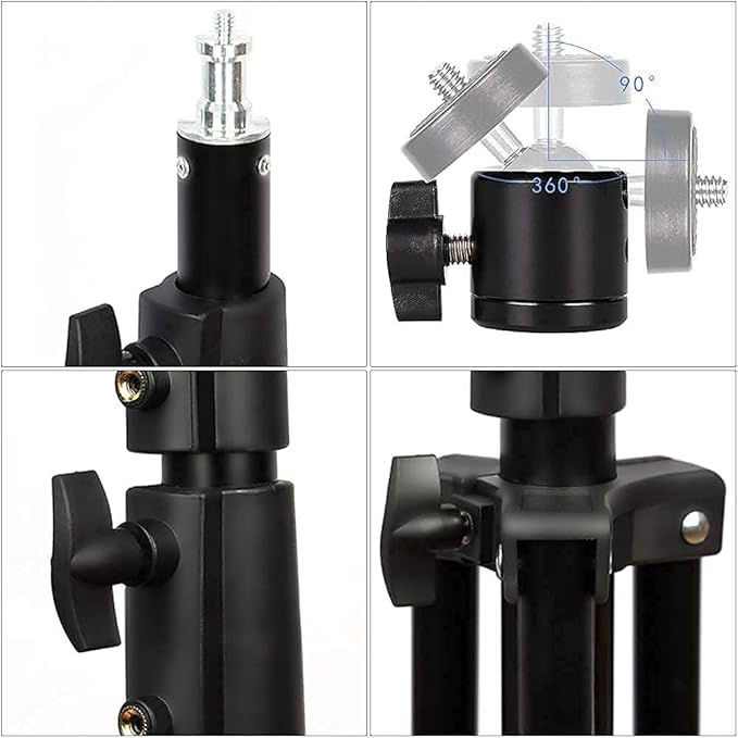 ITOTIN Heavy Duty Light Stand 9.5 Feet/2.8 Meters Adjustable Spring Cushioned Metal Photography Tripod Stand for Photo Studio Speedlight, Ring Light, Photographic Equipments Thickening Flash Stand