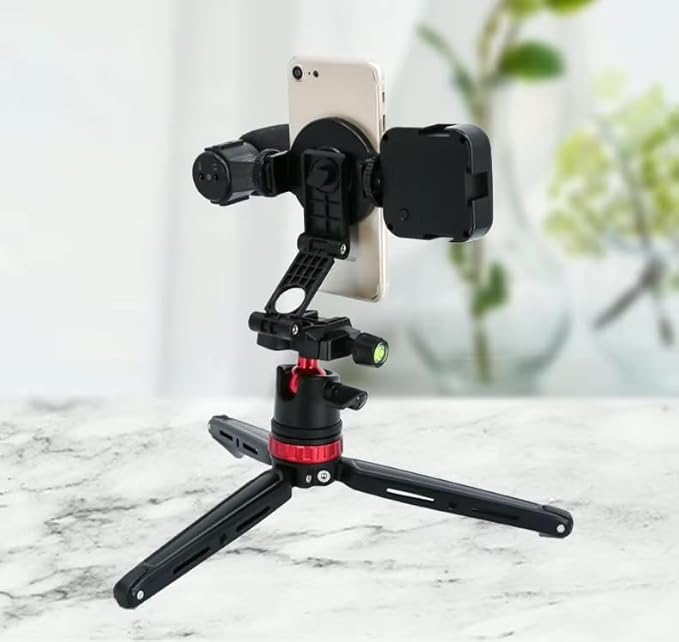 Reflex Camera Lightweight Aluminum Magnetic Phone Holder with Cold Shoe, Universal Magnetic Mount for Cameras & Smartphones