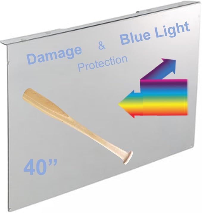 VizoBlueX 40 inch Blue Light and Damage TV Screen Protector. Protection Shield & Anti-Blue Light Filter Blocking UV for LCD LED 4K OLED QLED (35.3 x 20.5 inch)