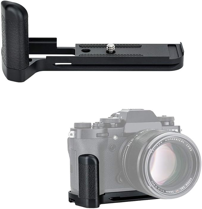 JJC Metal Hand Grip L Bracket Holder for Fujifilm Fuji X-T3 XT3 X-T2 XT2 Camera, Arca Swiss Type Quick Release Plate, Replaces Fujifilm MHG-XT3 MHG-XT2 Handgrip (Not Compatible with X-T4 XT4)