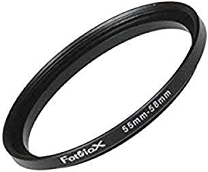 Fotodiox Metal Step Up Ring, Anodized Black Metal 55mm-58mm, 55-58 mm