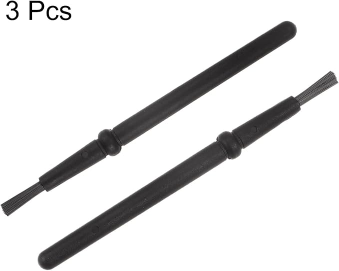 HARFINGTON 3pcs Anti-Static Cleaning Brush 20mm Dia PV Plastic Conductive Bristles Small Narrow Anti Static ESD Brushes for Clean PCB Laptop Keyboard Fan