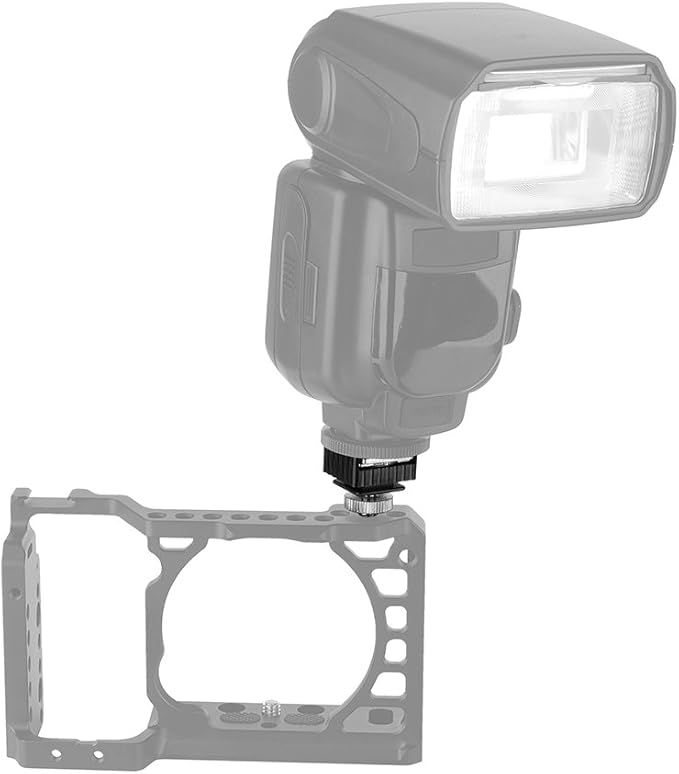 Flash Shoe Mount Adapter to 1/4 Thread Hole with 1/4"-20 Male Tripod Screw Adapter for Light Stands Umbrella Holder Flash Bracket, Strong and Solid