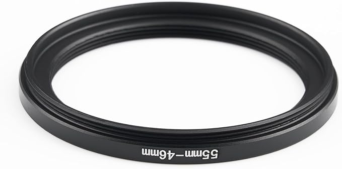 55mm to 46mm Step-Down Ring Filter Adapter,for All Brands UV ND CPL, Metal Ring Step-Down Rings Adapter Filter (55mm-46mm)