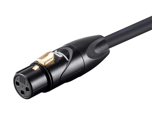 Monoprice XLR Male to XLR Female Cable [Microphone & Interconnect] - 15 Feet | Gold Plated, 16AWG - Stage Right Series Black