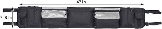 MYDAYS UTV Roll Cage Organizer Case, Cargo Rear Storage Bag Gear Bags,Tools Storage Solution for Most Full Size UTVs, Polaris, Yamaha and Kawasaki UTVs