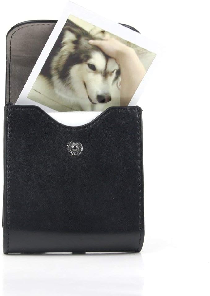 WOGOZAN SQ Photo Pouch Album for Fujifilm Instax Square SQ1 SQ40 SQ20 SQ10 SQ6 SP-3 Instant Film Camera 2.9x3.4 Inch Film Case Bag with Soft PU Leather Material (Black)