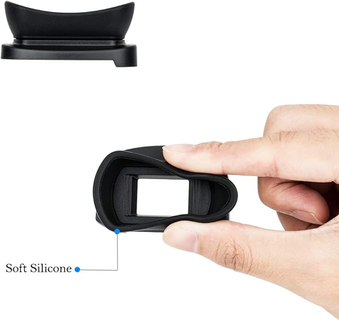 JJC Eg Soft Extended Eyecup Eyepiece Viewfiner for Canon EOS 1D X Mark II 1Ds Mark III 1D Mark IV 1D Mark III 5D Mark IV 5D Mark III 5DS R 7D Mark II 7D Viewfinder, Replaces Canon Eg Eye Cup