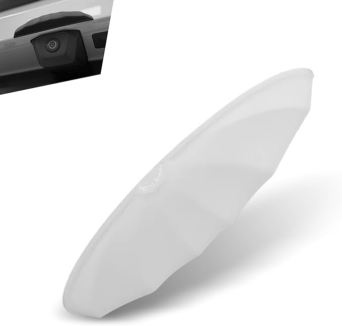 Car Rear View Backup Camera Cover, ABS Back Up Camera Anti- Rain Protective, Auto Rear Camera Rain Cover with Wider Design, Universal Reversing Cameras Modification Accessories (White)