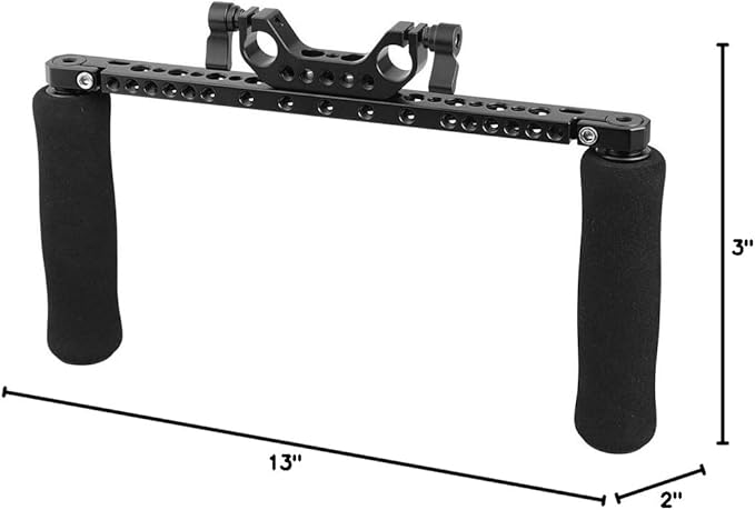 CAMVATE Sponge Handle Grips with 15mm Dual Rod Clamp for DSLR Camera Shoulder Rig - 2253