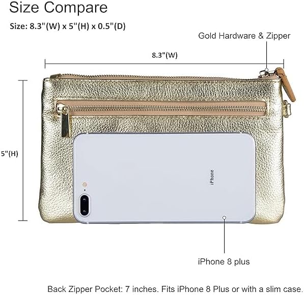 befen Genuine Leather Wristlet Clutch RFID Blocking Bag Cell Phone Wallet Purse Wristlet Wallet Purses and Handbags for Women