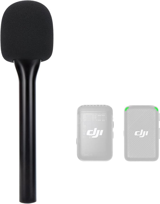 SUNMON Handheld Wireless Mic Stand for DJI Mic, Holder for DJI Mic 2, DJI Microphone Interview Handheld Mount Adapter for DJI Mic1/ 2
