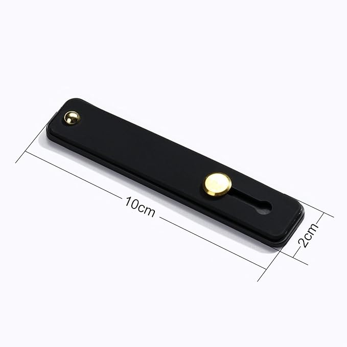 TENOC Phone Grip 2 Pieces Black Universal Sticky Finger Strap Holder for Smartphone or Cell Phone Case