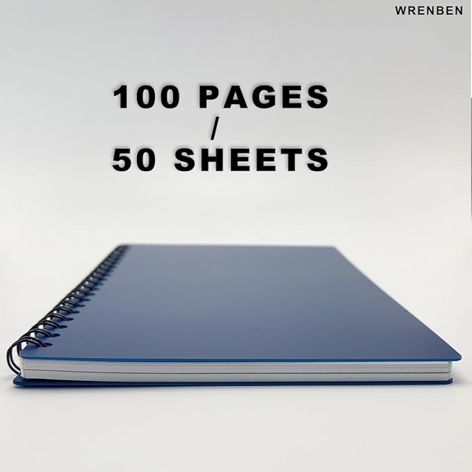 2PCS Weatherproof Spiral Notebooks with Waterproof Paper and Hard Cover, Field Book for Outdoor Camping, 100 pages per All-Weather Notepad, A6 Medium Size Steno Pads (4.8"x7", Black)