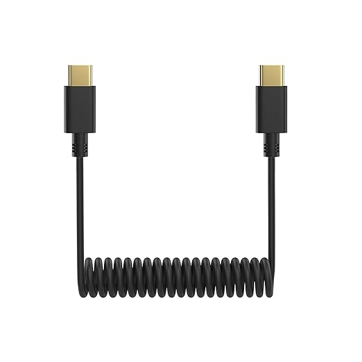 USB C to USB C Microphone Cable for DJI Mic Mini / Mic 2 / Rode Wireless Pro / Wireless Go 2 and Hollyland Lark M2 M1 150 Max Duo, Black Coiled Audio Patch Mic Cord Compatible with iPhone 16 Pro Max