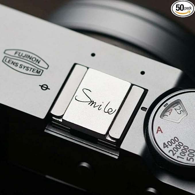 DBZZ Smile Camera hot Shoe Cover Compatible with Fujifilm X-T30 X-T100 X-H1 X-T20 X100F X-T10 X-T3 X-T2 X-PRO2 X-PRO1 X-E3 X-A2 X-A5 X100T X100S X30 X70 (Smile Cover)