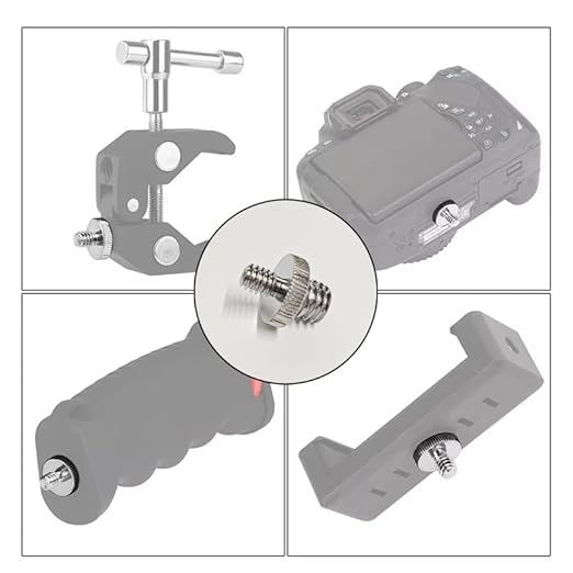 6 Pack Tripod Screw Adapter 1/4 inch Male To 3/8 inch Male Threaded Mount Screws Converter for Camera Monopod Light Stand Telescope Bracket Phone Holder Video Lights Photography Selfie Lighting